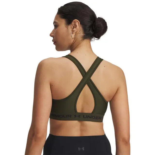 Under Armour Women's Crossback Mid Bra Λαδί 1361034-308 (Under Armour) 2