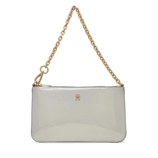 Γυναικεία Τσάντα Ώμου Tommy Hilfiger AW0AW18219-PE6 Ασημί Ασημί - One Size