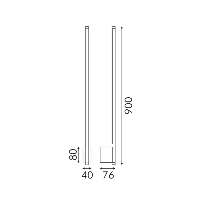 Επιτοίχιο Φωτιστικό LED ACA Frodo OKN9600AS9BK Αμμώδες Μαύρο 15W 3000K 531lm / OKN9600AS9BK 3