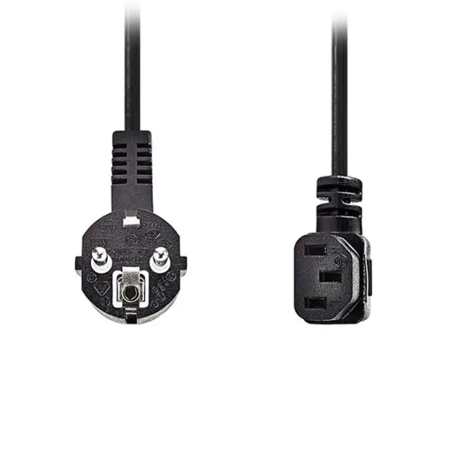 Καλώδιο τροφοδοσίας Schuko αρσ. σε γωνία 90° - IEC-320-C13 θηλ., 5.00m.