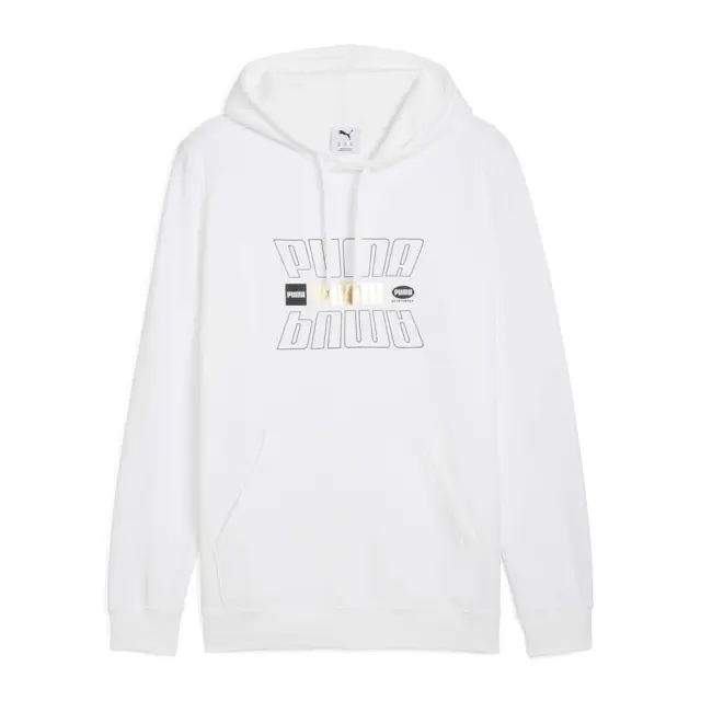 Puma Men's Essentials Logo Lab Holiday Fleece Hoodie Άσπρο 688190-02 (Puma)