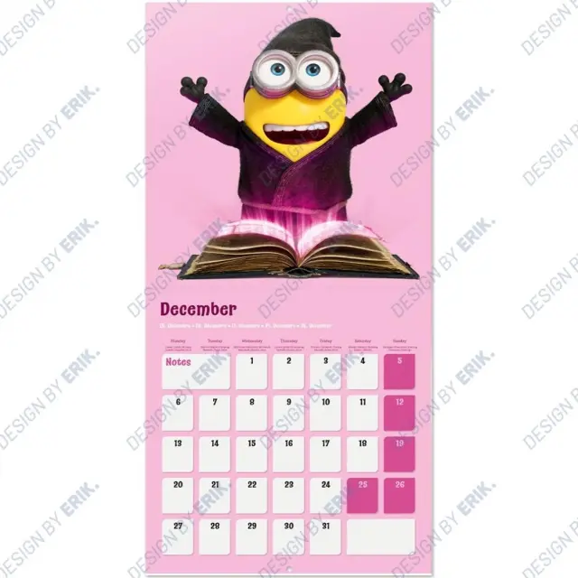 HMEΡΟΛΟΓΙΟ ΤΟΙΧΟΥ MINIONS 3 2027 30X30 CALENDAR CP27026 3