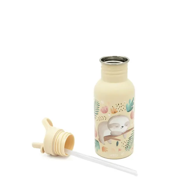 Sassi Ανοξείδωτο Παγούρι με Καλαμάκι 500ml Gnawy The Sloth 2