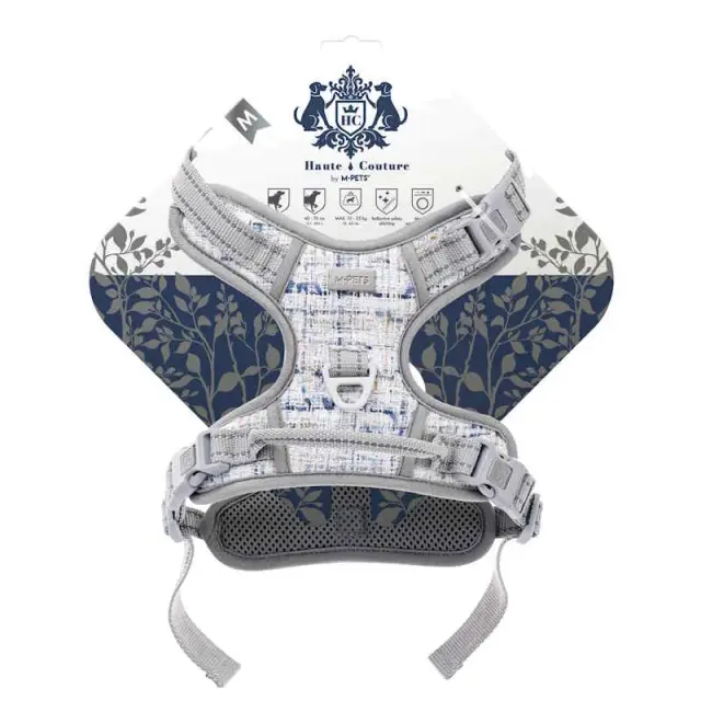 M Pets Haute Couture Επιστήθιο H Harness Γκρι Γκρι - M