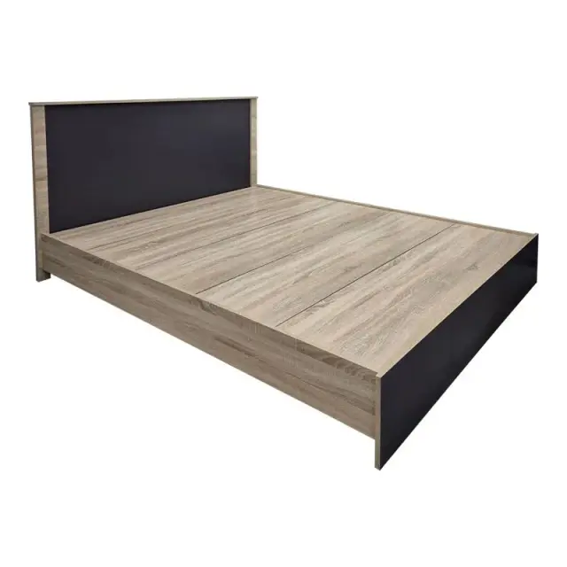 Κρεβάτι με στρώμα Athos-Resty pakoworld sonoma-ανθρακί 160x200εκ 2