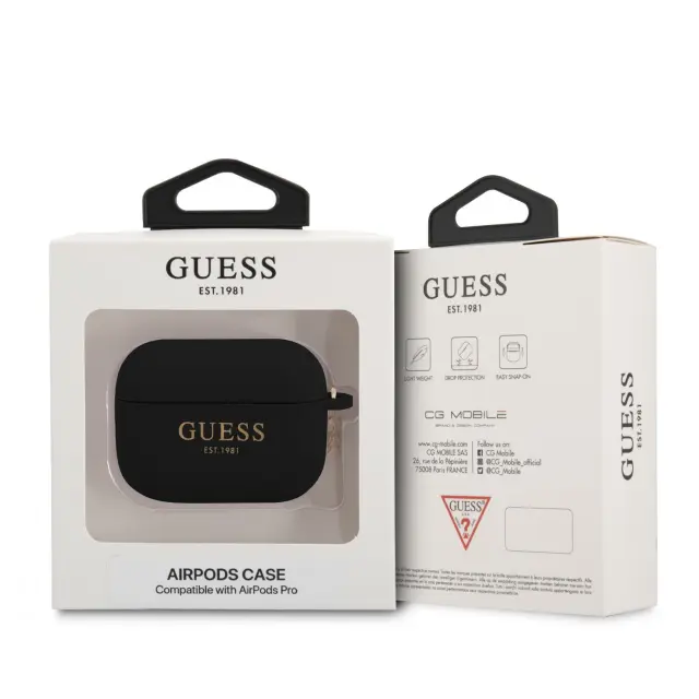 Guess 4G Charm Silicone Case for AirPods Pro Black 3