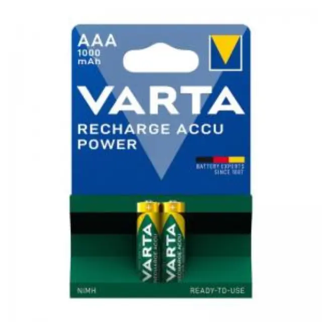 Μπαταρία Επαναφορτιζόμενη Varta AAA 1000mAh NiMH 1.2V Ready2Use Plastic Free (2 τεμ.) N25766 3