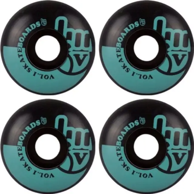 VOL.1 Ροδάκια Skateboard - Μαύρο/Γαλάζιο