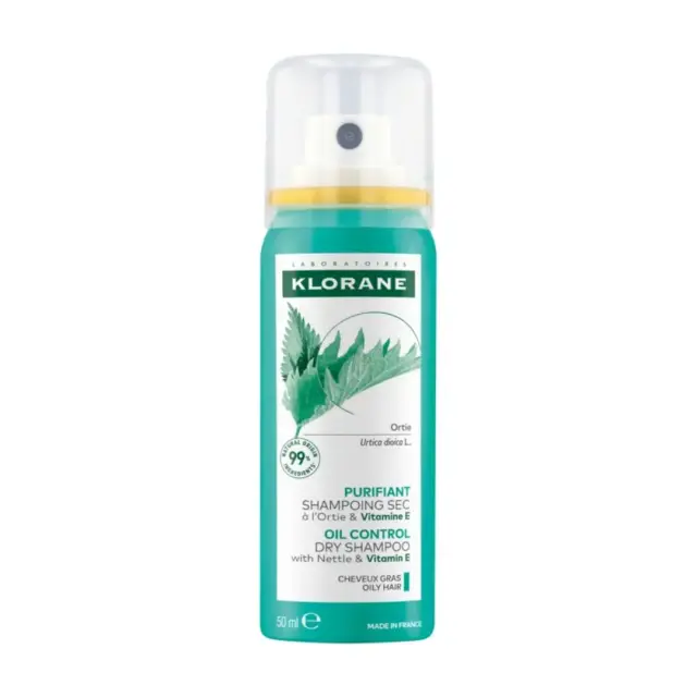 Klorane - Dry Shampoo με Τσουκνίδα & Βιταμίνη Ε για Λιπαρά Μαλλιά, 150ml
