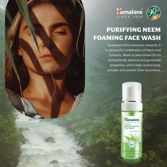 Himalaya Wellness Neem Foaming Face Wash for Normal/Oily Skin 150ml 3