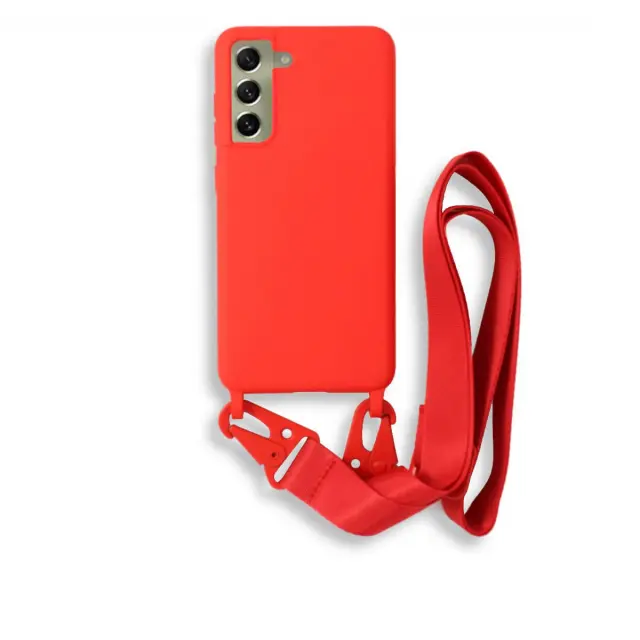 Bodycell Silicon Case με Λουρακι Samsung S21 FE Red