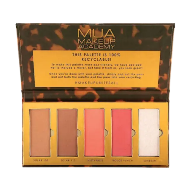 MUA Face Palette Golden Hour Παλέτα Προσώπου 15g