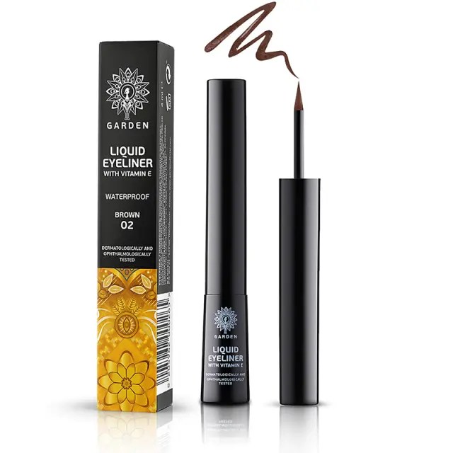 Garden Liquid Eyeliner Waterproof with Vitamin E 4ml - Brown 02 2