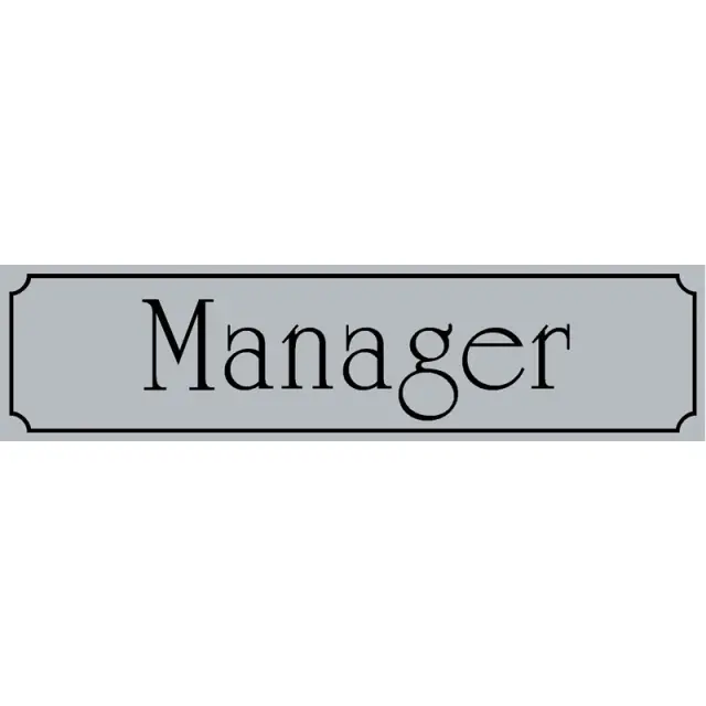 Πινακίδα Σήμανσης Manager Αλουμίνιο 50x200mm