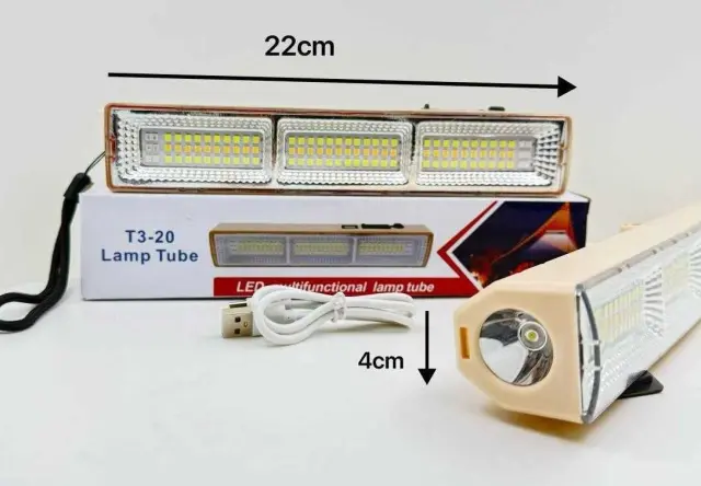 Επαναφορτιζόμενος προβολέας LED - Μπάρα - 22cm - T03 - 419277 2