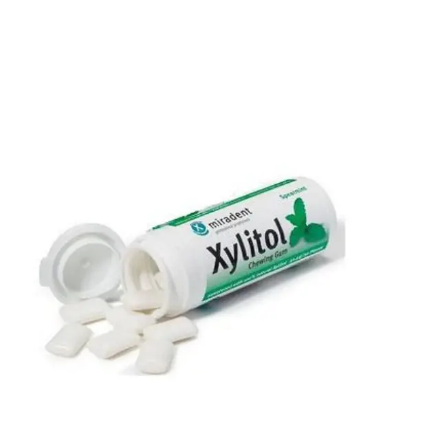 Miradent Xylitol Chewing Gum Spearmint Οδοντιατρικές Τσίχλες με Γεύση Δυόσμο, 30chew. gums