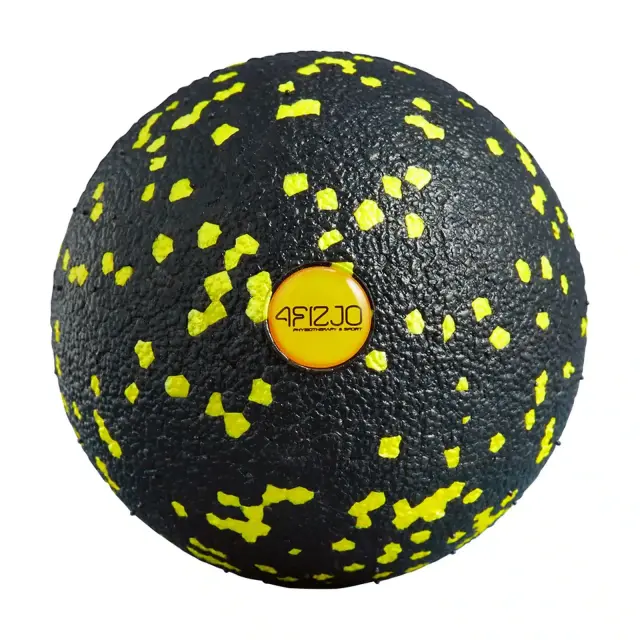 4FIZJO Lacrosse Μπάλα Μασάζ (12cm) Κίτρινο - Μαύρο - 1271