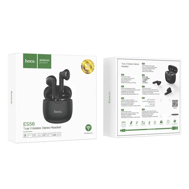 Wireless Hands Free Hoco ES56 Scout TWS V5.1 Εναλλαγή Master/Slave και Συμβατότητα με Siri / Google Assistant Μαύρο 2