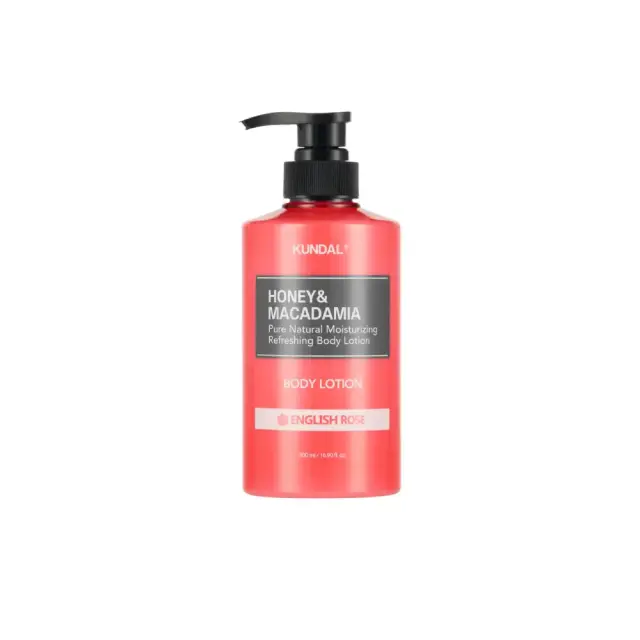 Kundal Honey & Macadamia Body Lotion English Rose Ενυδατική Λοσιόν Σώματος με Μέλι, 500ml