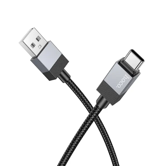 Καλώδιο Hoco X110 Honorific USB-A σε USB-C 3A Braided Μαύρο 1m 3