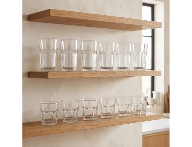 Σετ Γυάλινα Ποτήρια Excellent Houseware χωρητικότητας 250/360 ml - 12 τεμάχια YE5000300