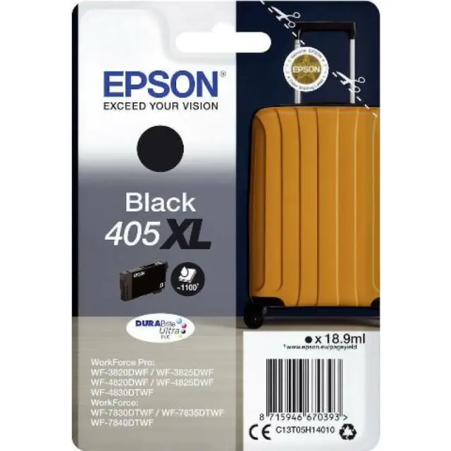 Epson 405XL Γνήσιο Μελάνι Εκτυπωτή InkJet Μαύρο (C13T05H14010)