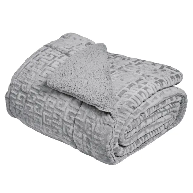Das Home Κουβερτοπαπλωμα Sherpa Υπερδιπλο 1392 Grey Grey 3