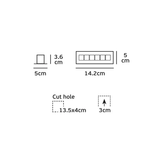 Lines 04267/W/6/W Χωνευτό σταθερό σποτ led 5W 3000K 15° λευκό Άσπρο 2
