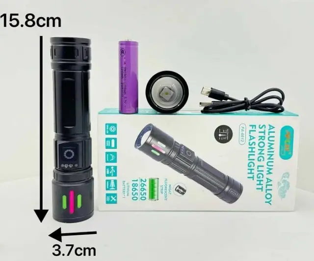 Επαναφορτιζόμενος φακός LED - 6612 - 123545 2