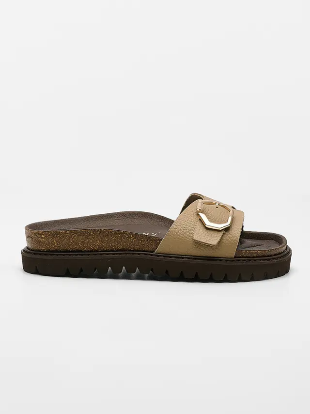 Genuins Πέδιλα Γυναικείο δέρμα Μπεζ GEN/MATILDA G106515 TAUPE 3