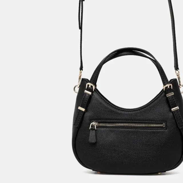 Guess - Γυναικεία Τσάντα Χειρός Mini Lefia Satchel HWBG9644050-BLA Μαύρο 3