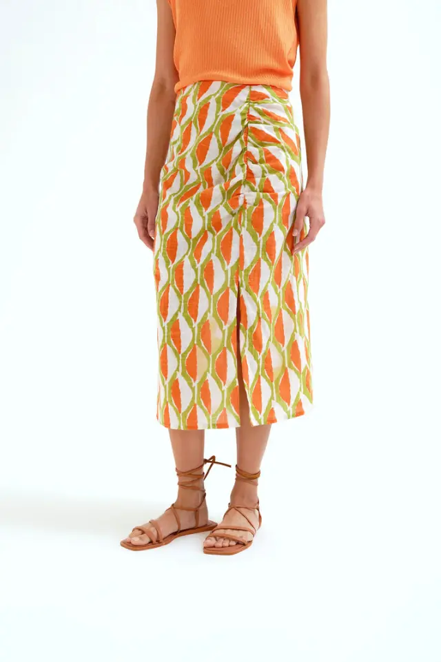 COMPANIA FANTASTICA MIDI SKIRT (61C/43112 MULTICOLOUR) - XL