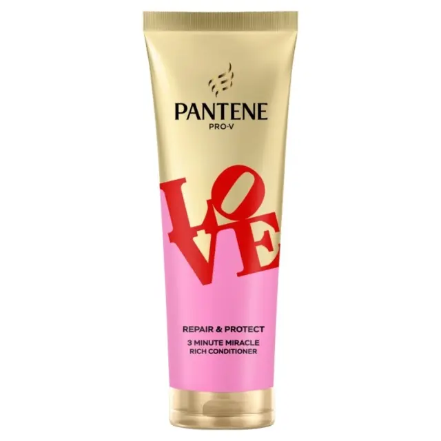 Pantene LOVE Pro-V 3 Μinute Miracle Repair & Protect Conditioner για Αναδόμηση για Ξηρά Μαλλιά 220ml