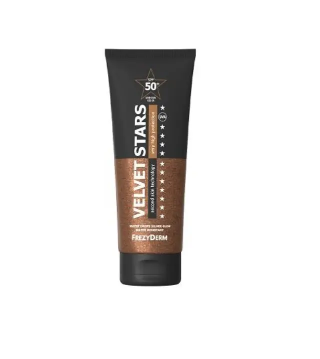 Frezyderm Velvet Stars SPF50+ Silver Glow Αντιηλιακό Προσώπου & Σώματος Πολύ Υψηλής Προστασίας με Glitter 175ml