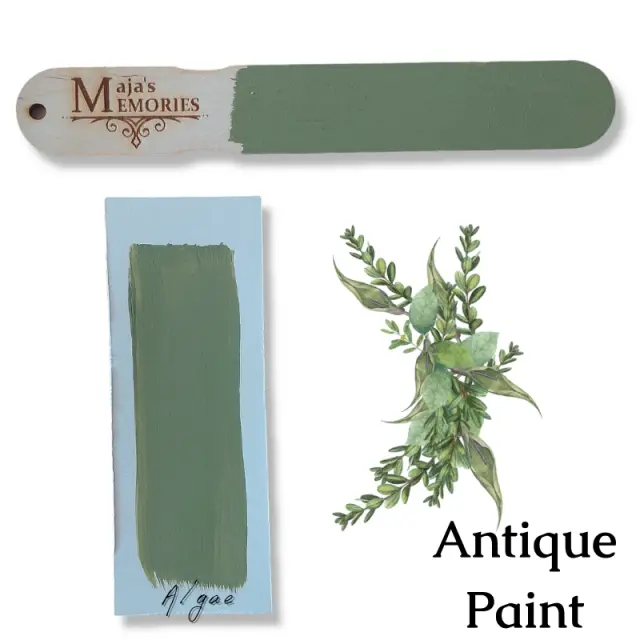 Χρώμα-εφέ πατίνας Antique Paint Maja's Memories, 150ml, Algae
