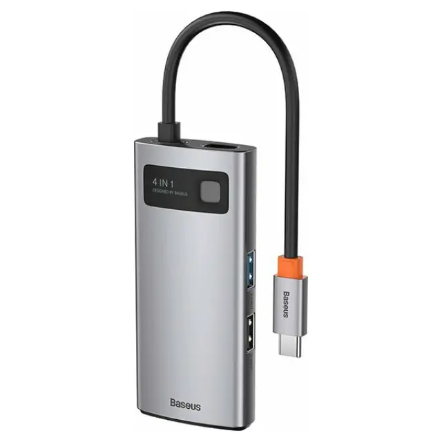 Baseus Docking Station Metal Gleam 4in1 Multifunctional USB-C PD 100W HDMI 4K 30 Hz 1x USB 3.2 Gen 1 1x USB 2.0