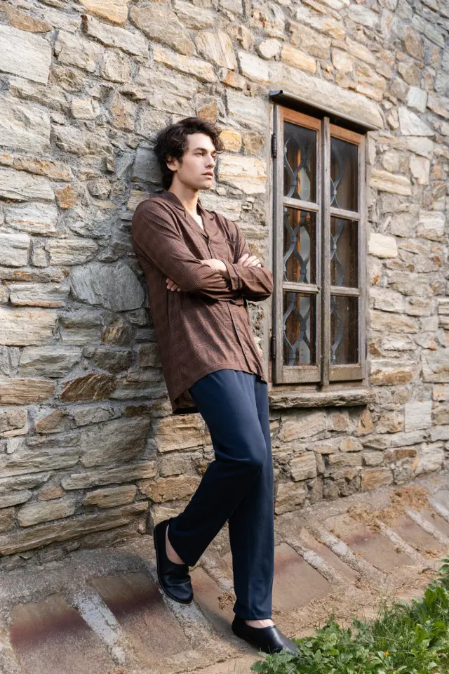 W-M743 - Type - PYJAMA BRONZE PLAID - L 2