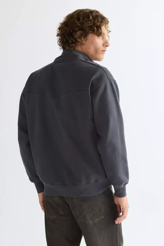 Wrangler Ανδρικό Φούτερ με Φερμουάρ 112378321 - Faded Black - XL 2