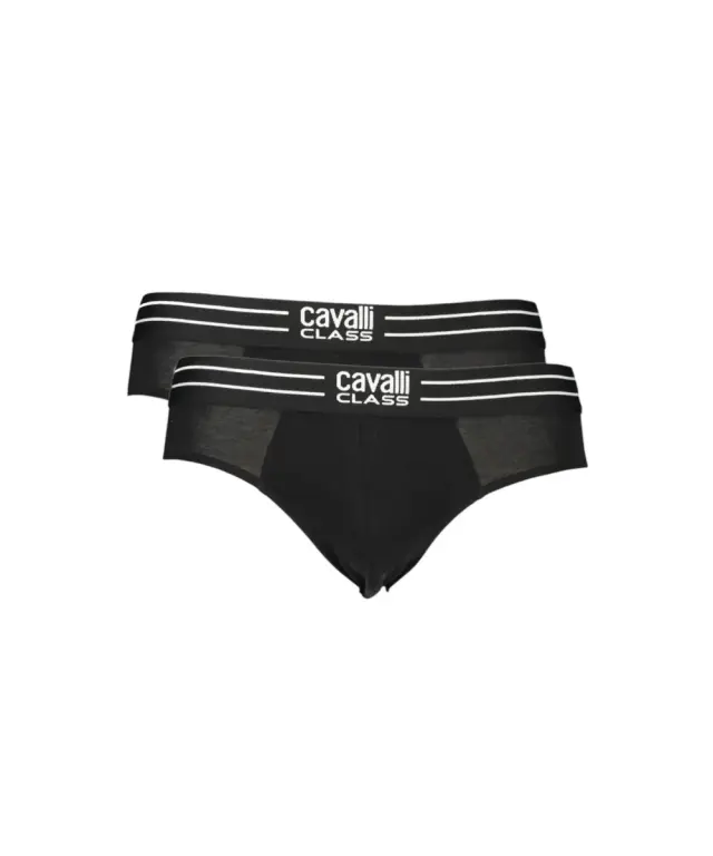 Cavalli Class - Ανδρικά Εσώρουχα Σλιπ 2Pack QXO01IJD003-05051 Μαύρο 3