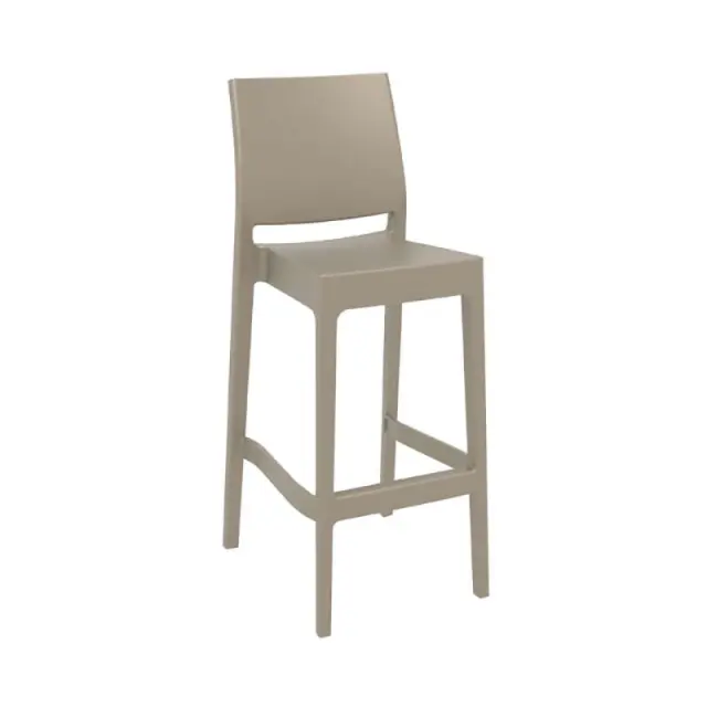 Σκαμπό Bar Στοιβαζόμενο MAYA Dove Grey PP 45x51x108cm