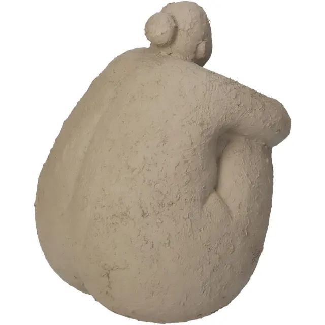 Διακοσμητικό Μεγάλη Γυναίκα Μπεζ Polyresin 14.5x14.5x16.5cm 2