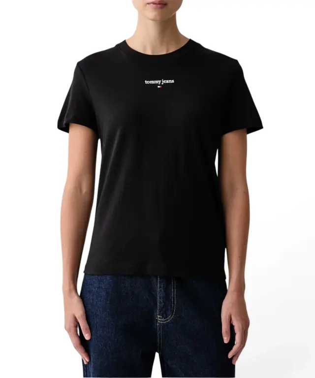 Tommy Hilfiger - Γυναικείο T-shirt Classic Logo Ss Tee Regular Fit DW0DW23527-BDS Μαύρο 2