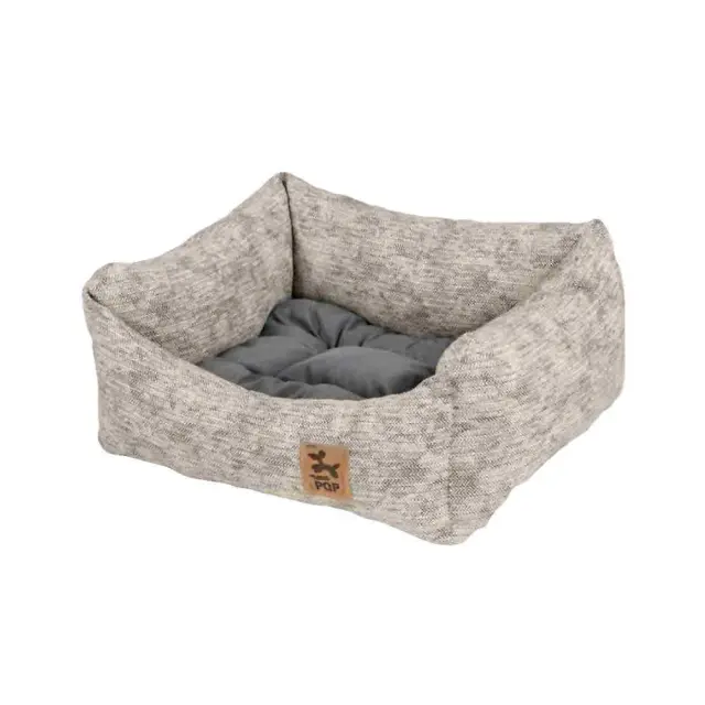 PQP Πουφ Κρεβατάκι Ψαροκόκκαλο Γκρι 0x65x60cm Γκρι - M