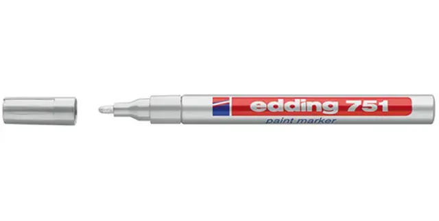 Edding 751 Μαρκαδόρος Λαδιού Ανεξίτηλος Ασημί 1-2mm (01.751/54)