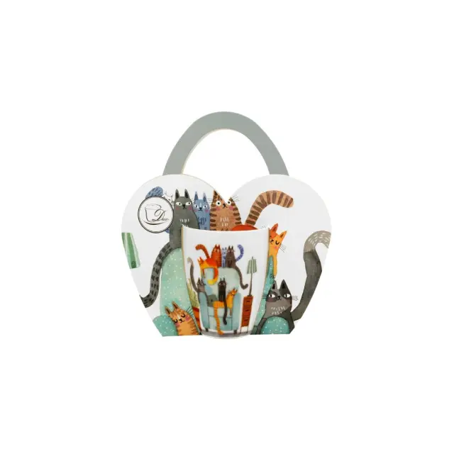 Duo gift Πορσελάνινη Κούπα (350ml): Γάτες Πολυθρονάτες 3