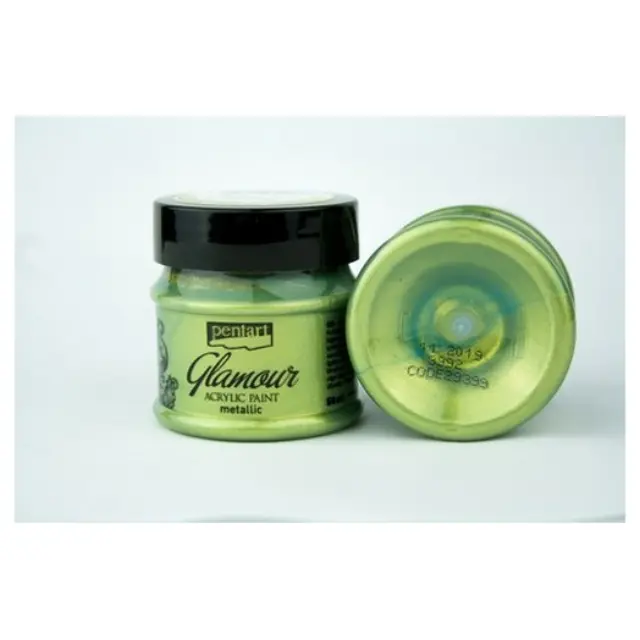Glamour acrylic paint metallic 50ml Pentart - Greenish Gold