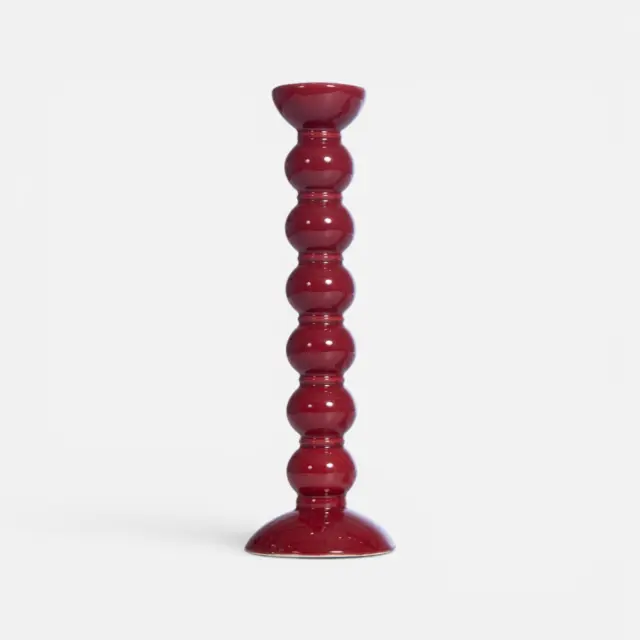 Nef-Nef Homeware Κηροπήγιο Κεραμικό Nast 8,5x27 Κόκκινο