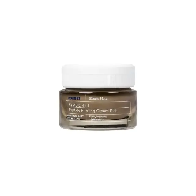 Korres Black Pine 4D SYMBIO-Lift Peptide Firming Cream Rich Πλούσια Κρέμα Σύσφιγξης με Πεπτίδια για Ξηρές Επιδερμίδες, 40ml