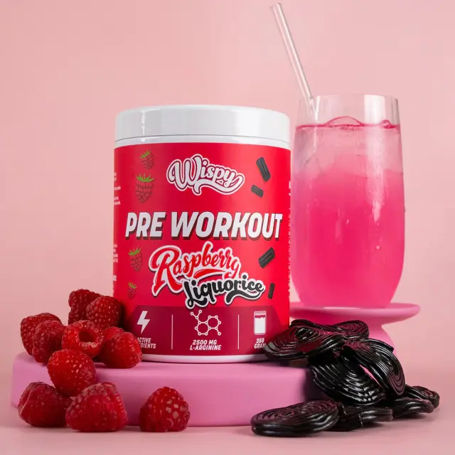 Wispy Pre Workout Powder Raspberry Liquorice, 350 g 3