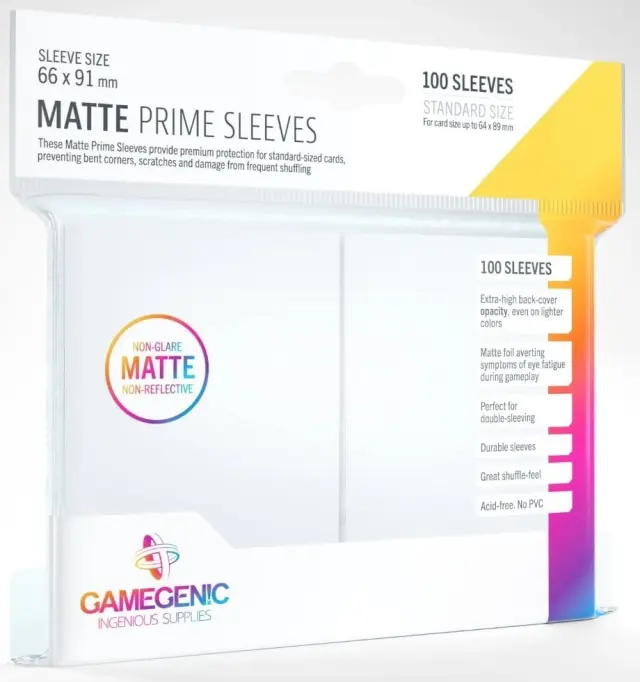 Gamegenic - Matte Prime Sleeves White (100 Sleeves)